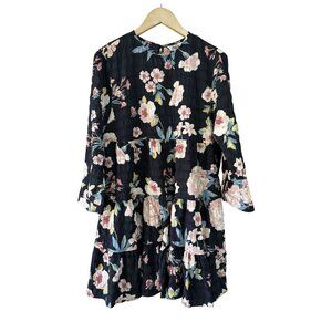 NWT Zara The Sharon Dress Tiered Floral Long Sleeve Size Medium